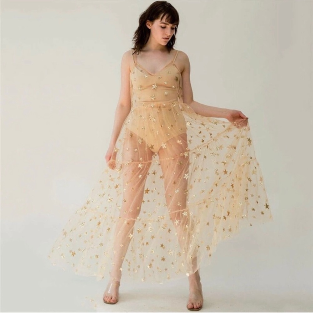 Stars in her eyes mesh dress, Larika Matoshi dupe